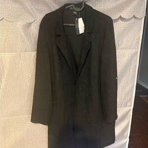 Joan Vass Classic Black Trench Coat